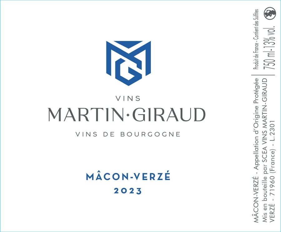 Étiquette du Mâcon-Verzé